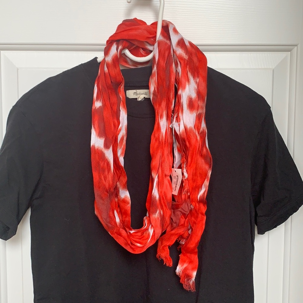 JCrew red print scarf